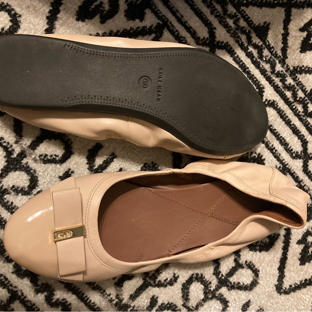 Cole Haan nude stretch ballet flats